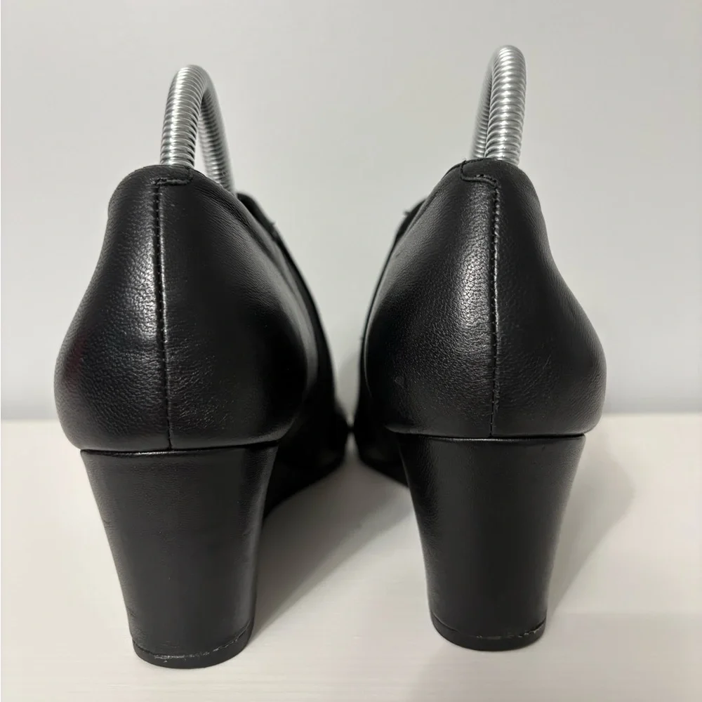 Vionic Stanton Black Leather Wedge Booties – Size 9 - Picture 4 of 12